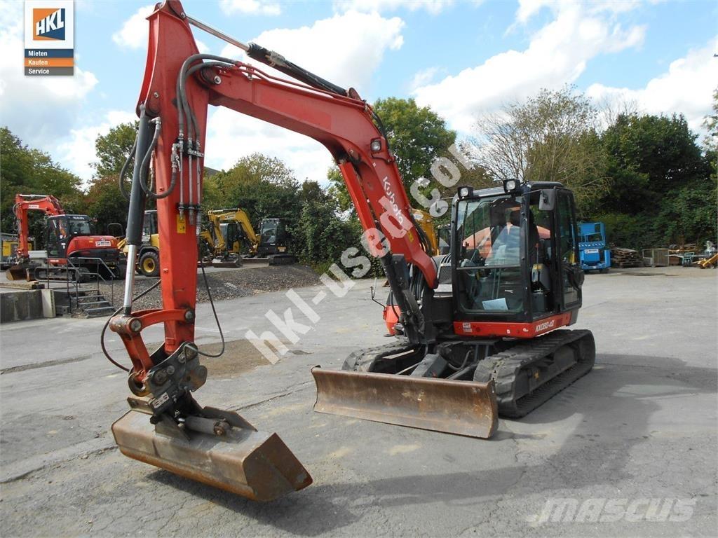 Kubota KX 080-4 Mini ekskavatörler, 7 tona dek