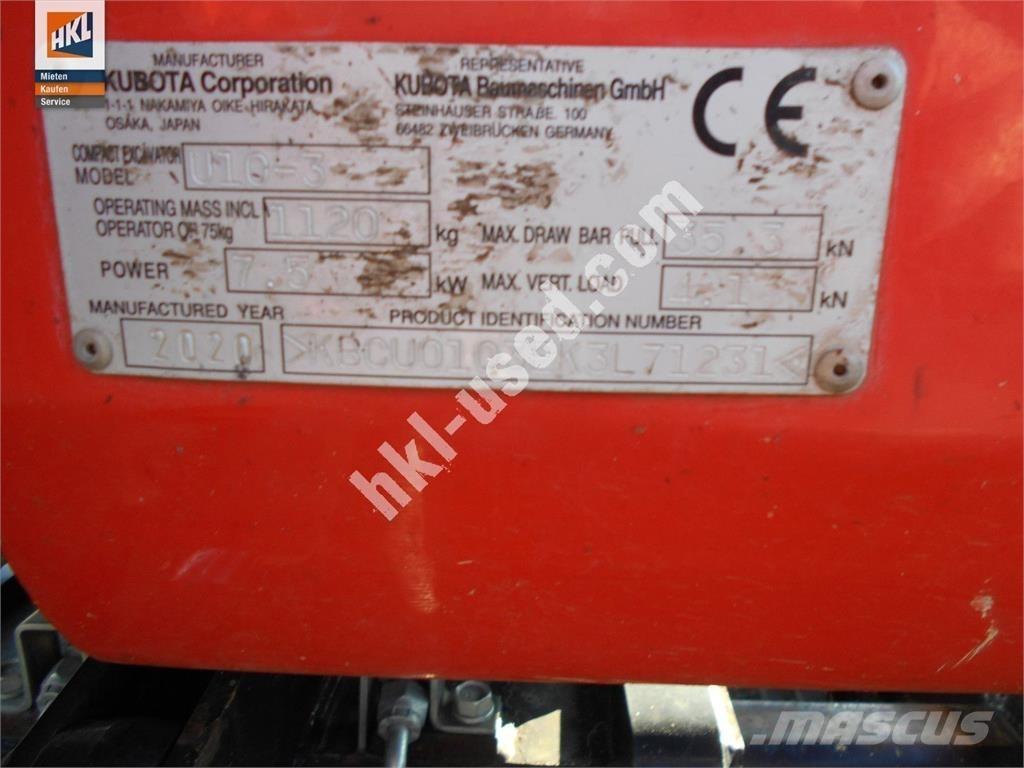 Kubota U 10-3 Mini ekskavatörler, 7 tona dek