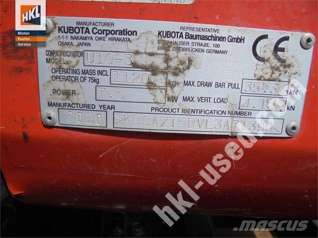 Kubota U 10-3 Mini ekskavatörler, 7 tona dek
