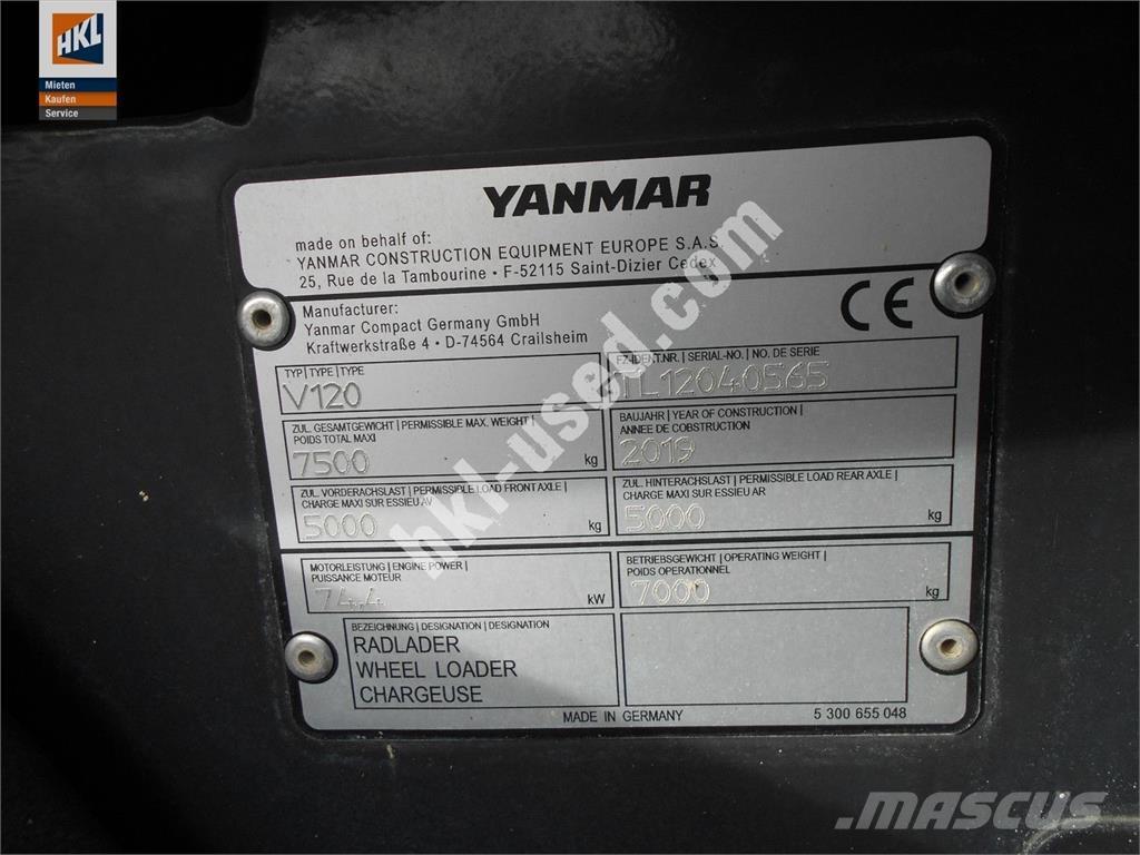 Yanmar V 120 Tekerlekli yükleyiciler