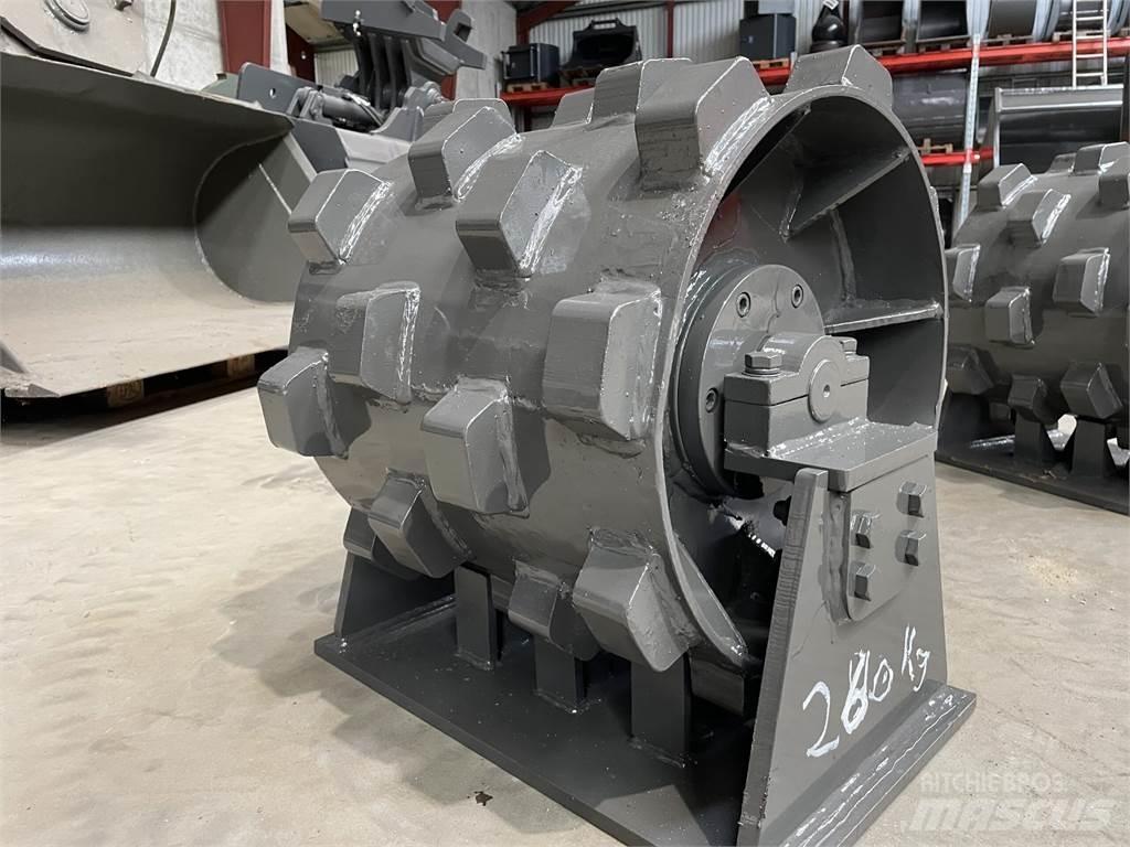  450 mm kompaktorhjul Pnömatik lastikli silindirler