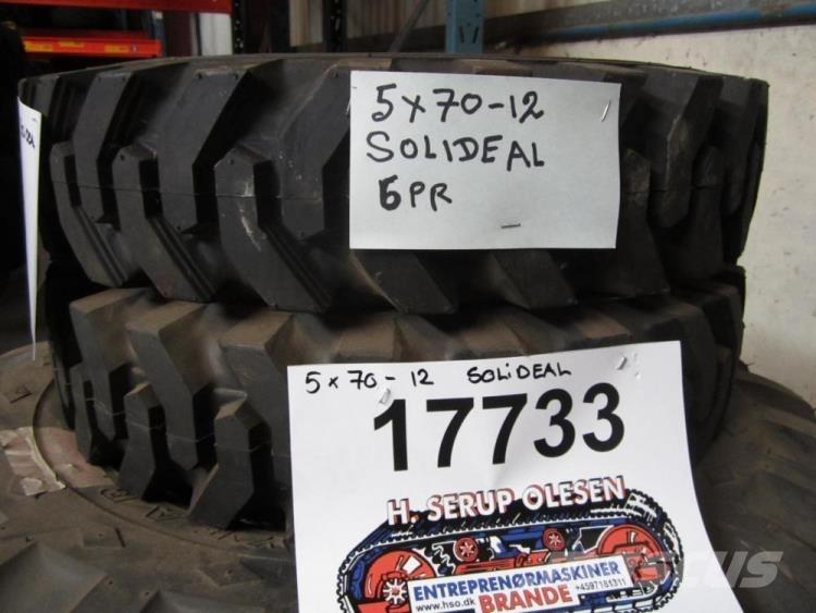  5X70-12 Solideal dæk - 2 stk. Lastikler