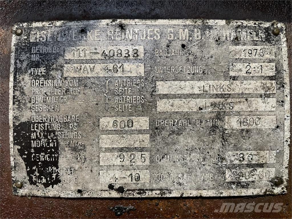 Reintjes WAV 461 Gear Sanzumanlar