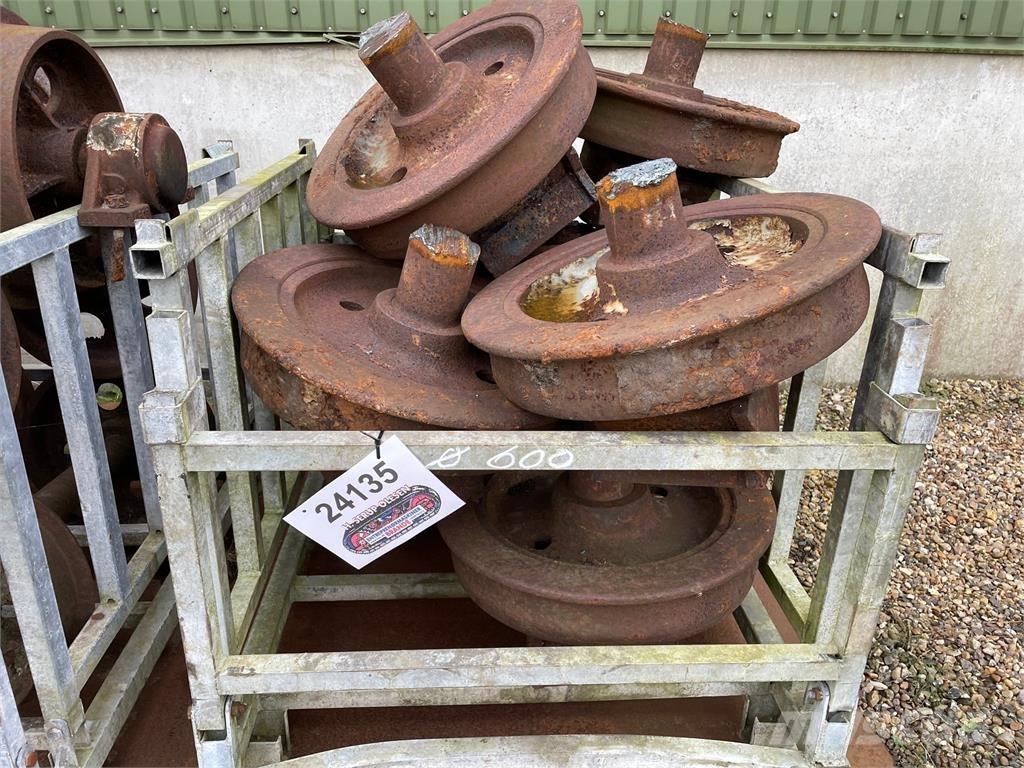  Skinnehjul, ø600 mm + flange Lastikler