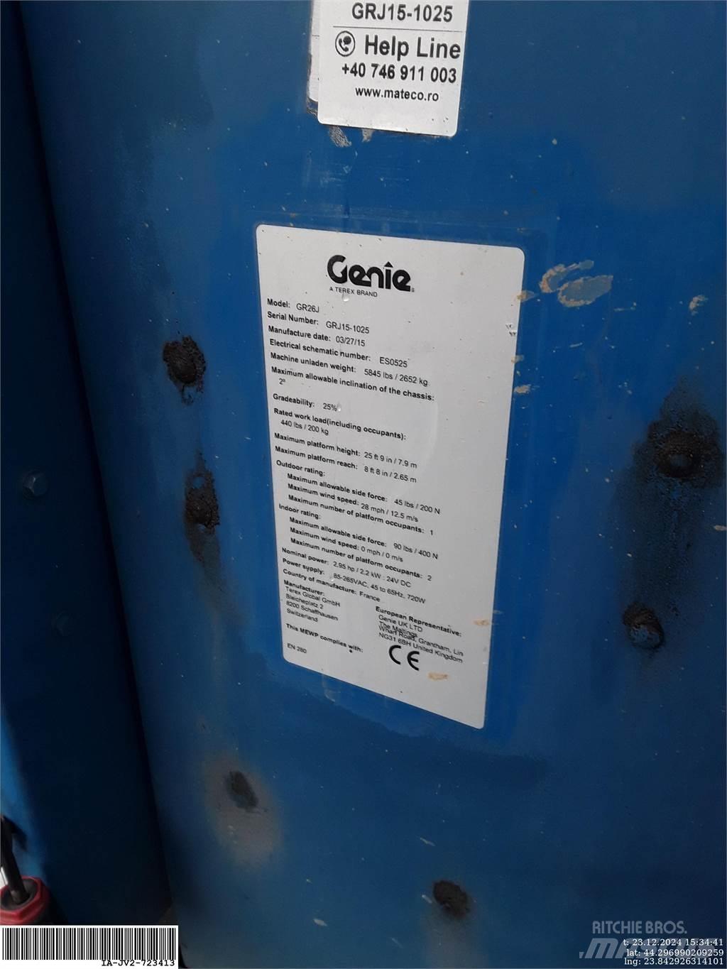 Genie GR26J Personel Platformları ve Cephe Asansörleri