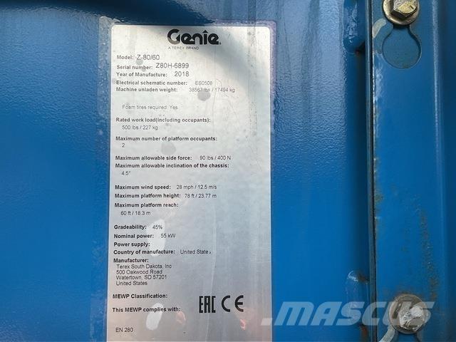 Genie Z80/60 Körüklü personel platformları