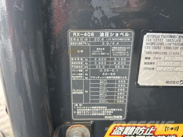 Kubota RX-406 Mini ekskavatörler, 7 tona dek