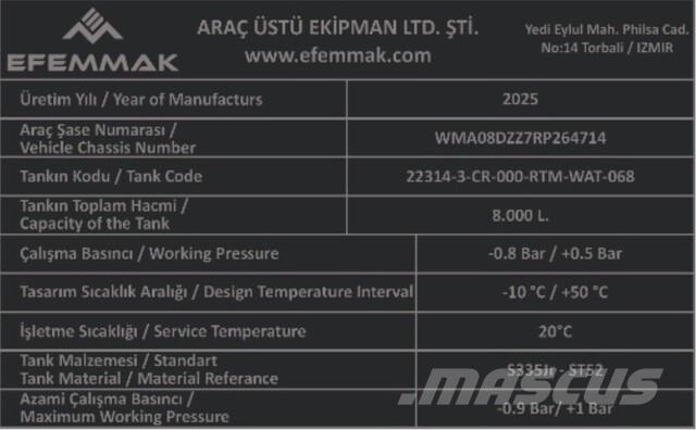 MAN TGM18.250 Su tankerleri