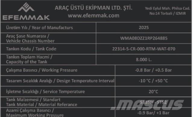 MAN TGM18.250 Su tankerleri