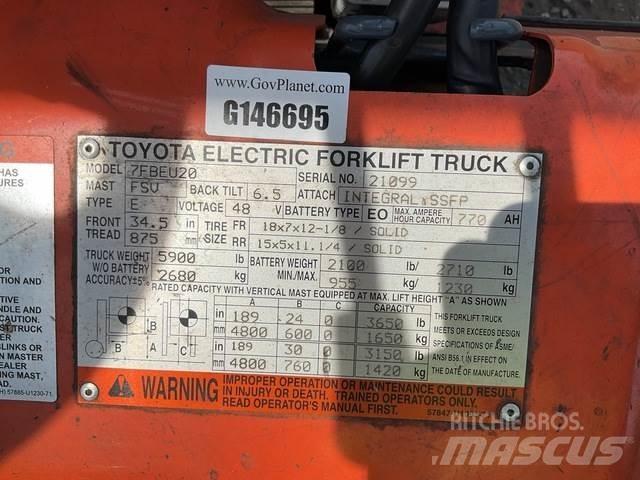 Toyota 7FBEU20 Elektrikli forkliftler