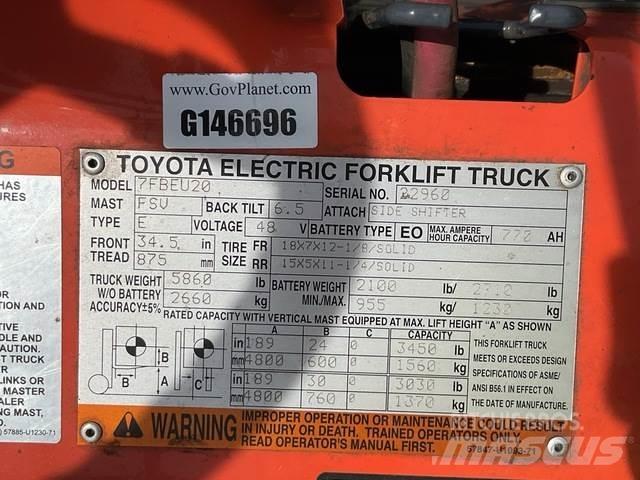 Toyota 7FBEU20 Elektrikli forkliftler
