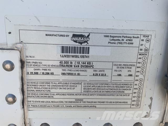 Wabash DVDBHPC Kapali kasa treylerler