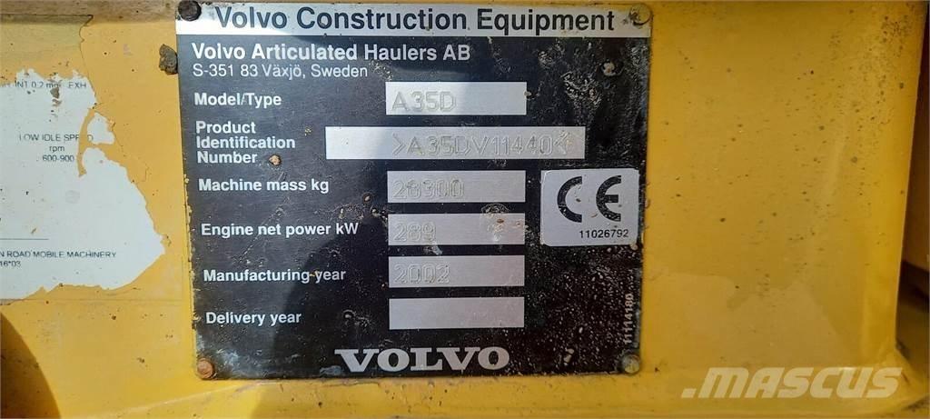 Volvo A35D Belden kirma kaya kamyonu
