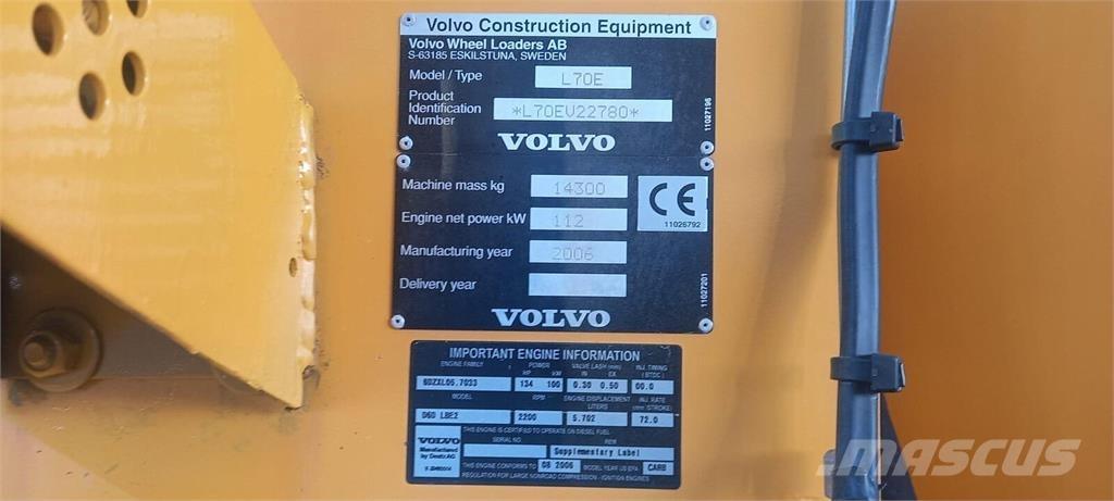 Volvo L70E Tekerlekli yükleyiciler