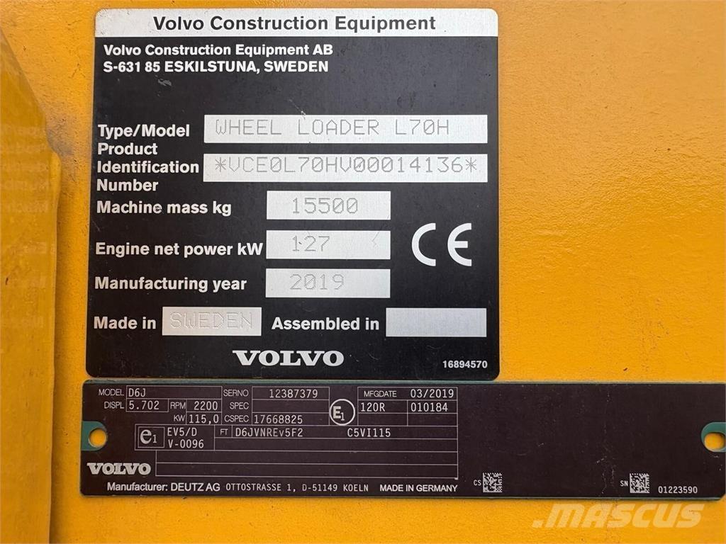 Volvo L70H Tekerlekli yükleyiciler