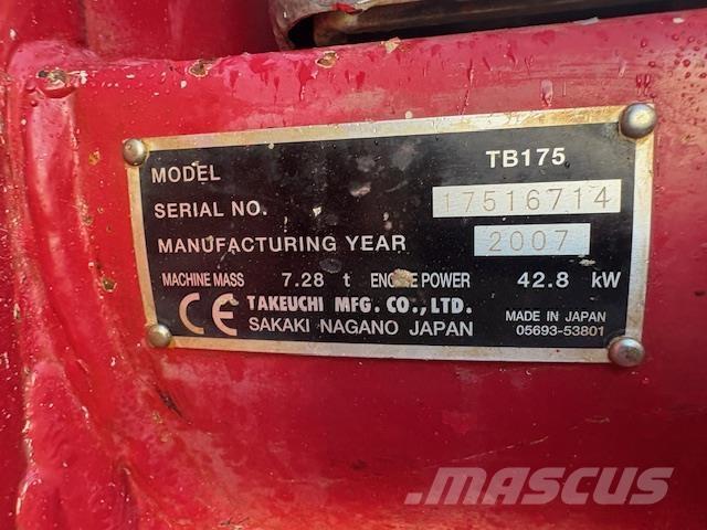 Takeuchi TB175 Midi ekskavatörler 7 - 12 t
