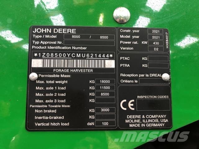 John Deere 8500 Silaj makinasi