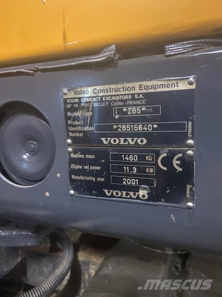 Volvo EC 15 Mini ekskavatörler, 7 tona dek