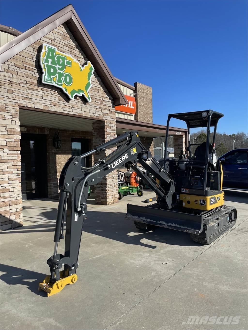 John Deere 26 P Mini ekskavatörler, 7 tona dek