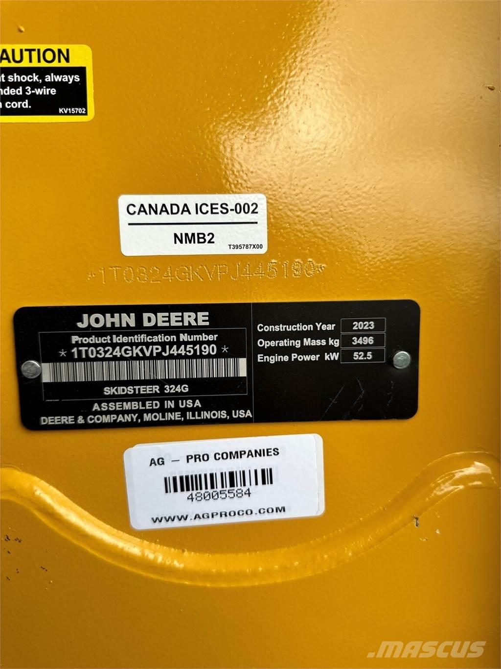 John Deere 324G Skid steer loderler