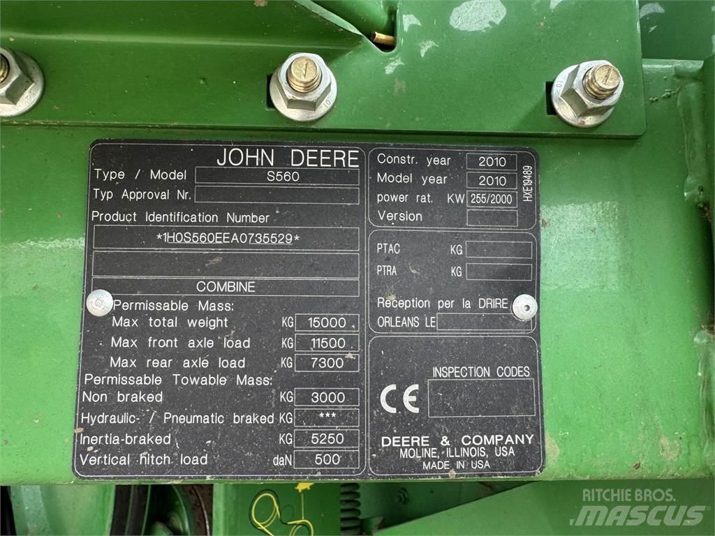John Deere S560 Biçerdöverler