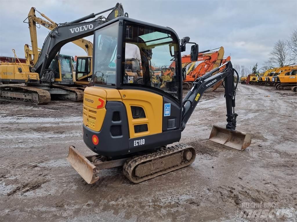 Volvo EC18D Mini ekskavatörler, 7 tona dek