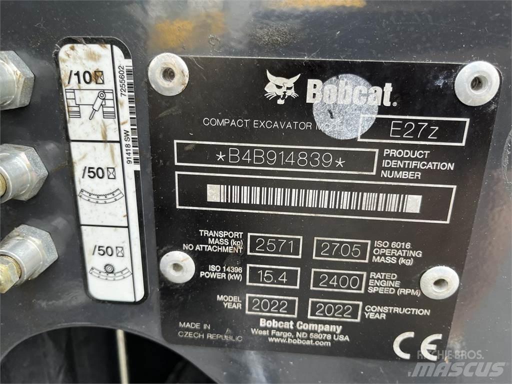 Bobcat E 27z Mini ekskavatörler, 7 tona dek