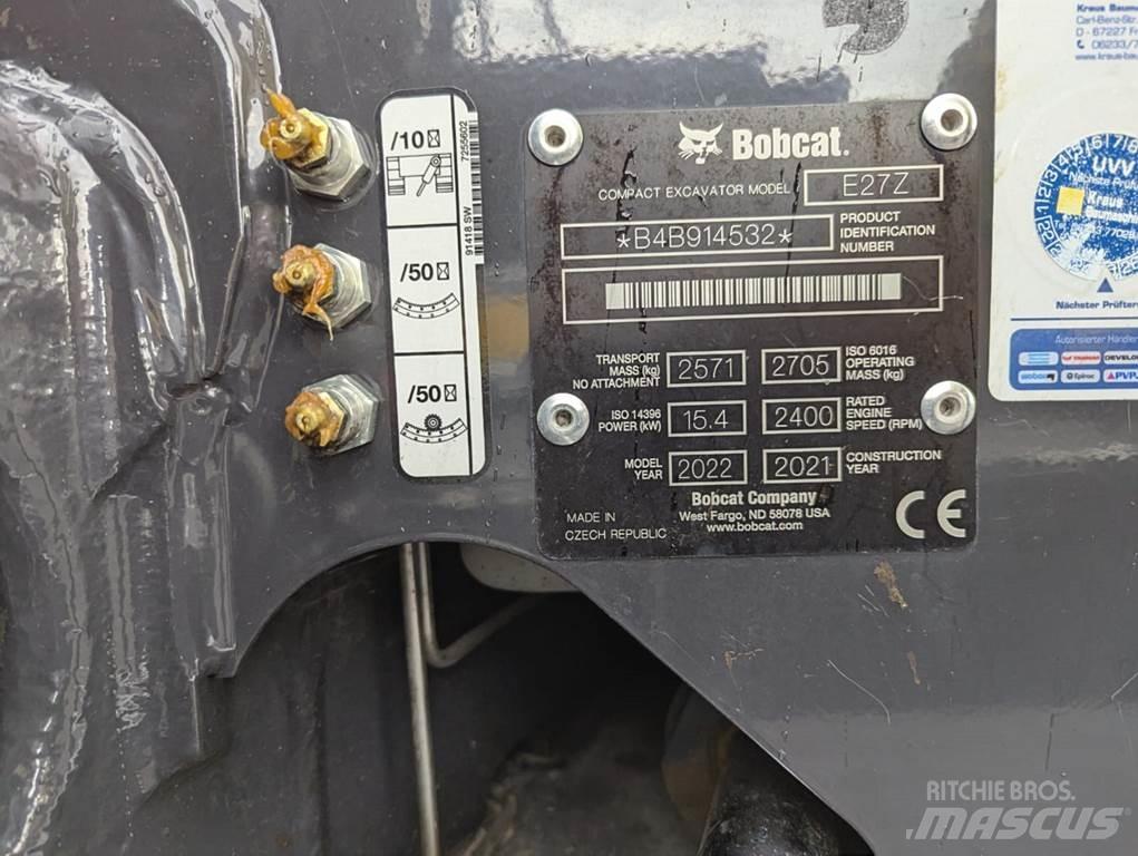 Bobcat E 27z Mini ekskavatörler, 7 tona dek