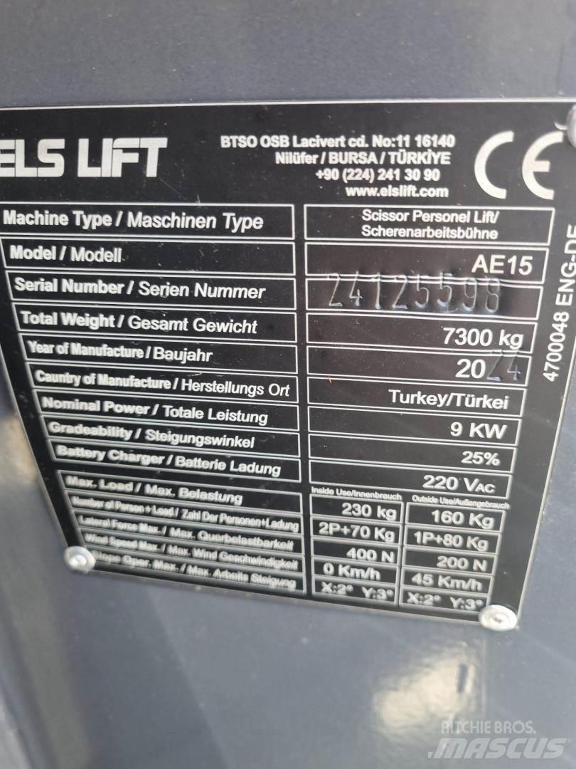 ELS LIFT AE15 Körüklü personel platformları