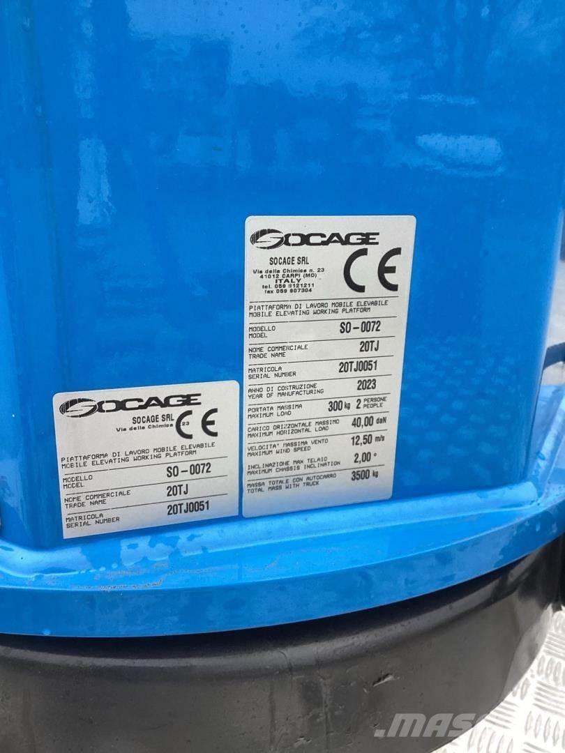Socage 20TJ-Speed Araç üstü platformlar