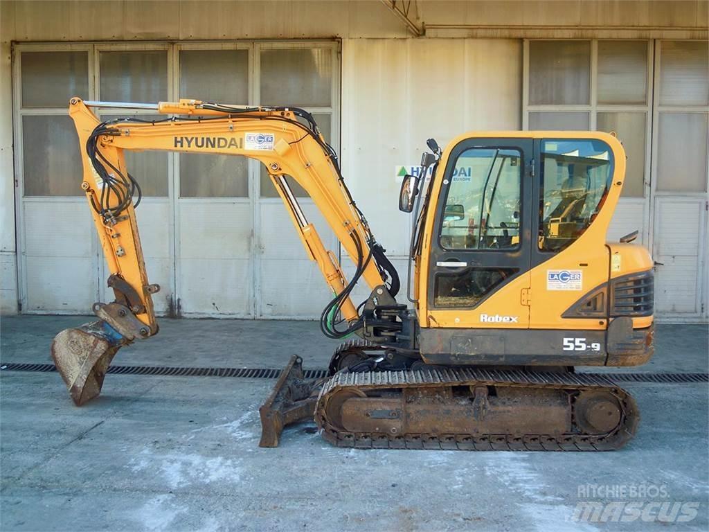 Hyundai R55-9 Mini ekskavatörler, 7 tona dek