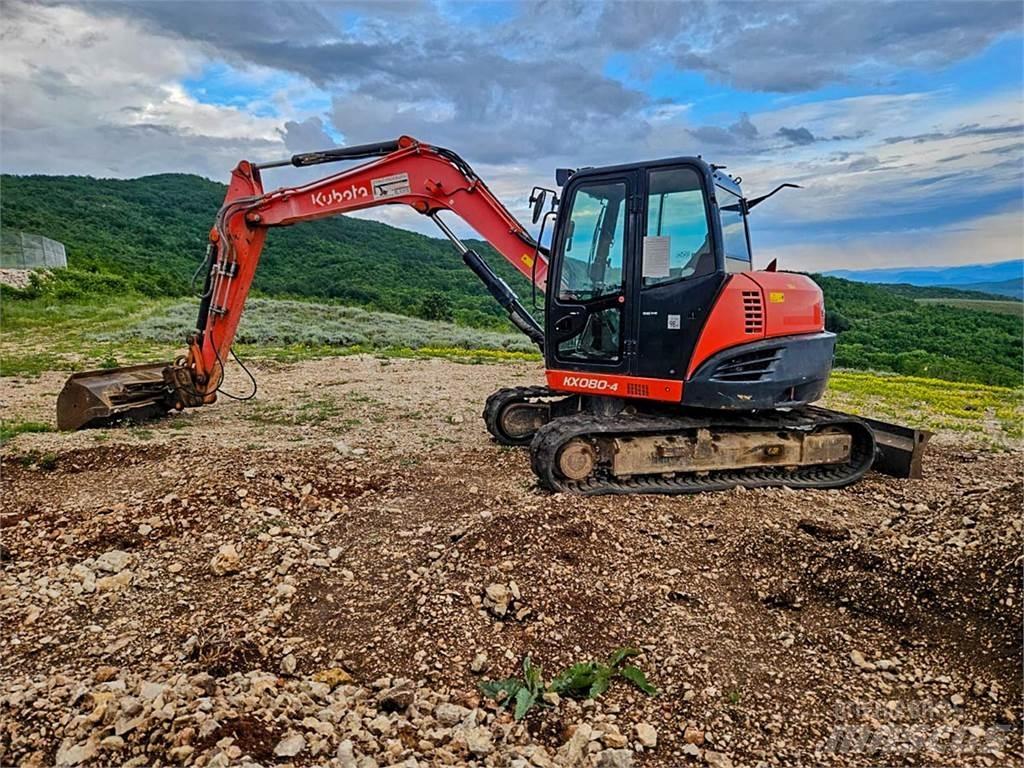 Kubota KX080-4 Mini ekskavatörler, 7 tona dek