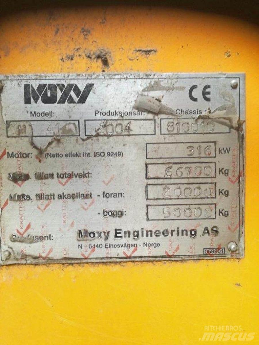 Moxy MT 41 Belden kirma kaya kamyonu