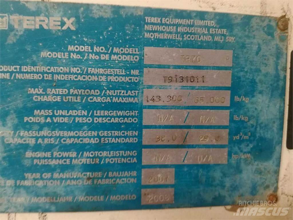 Terex TR70 Belden kirma kamyonlar