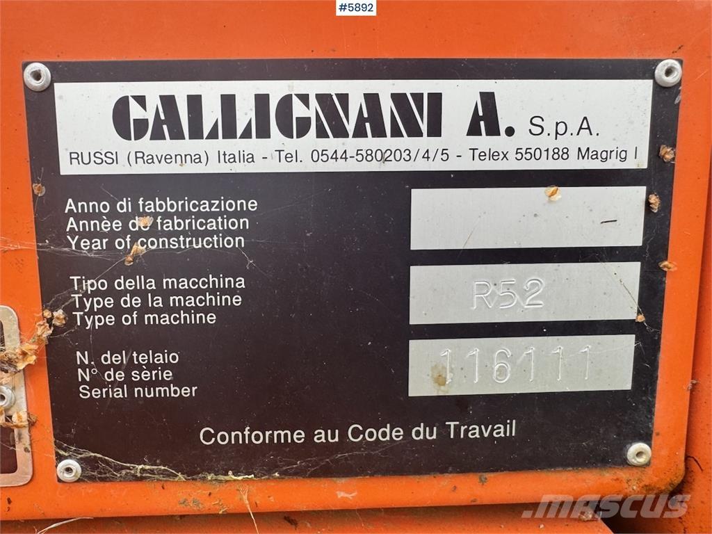 Gallignani R52 Diger hasat ve söküm makinaları