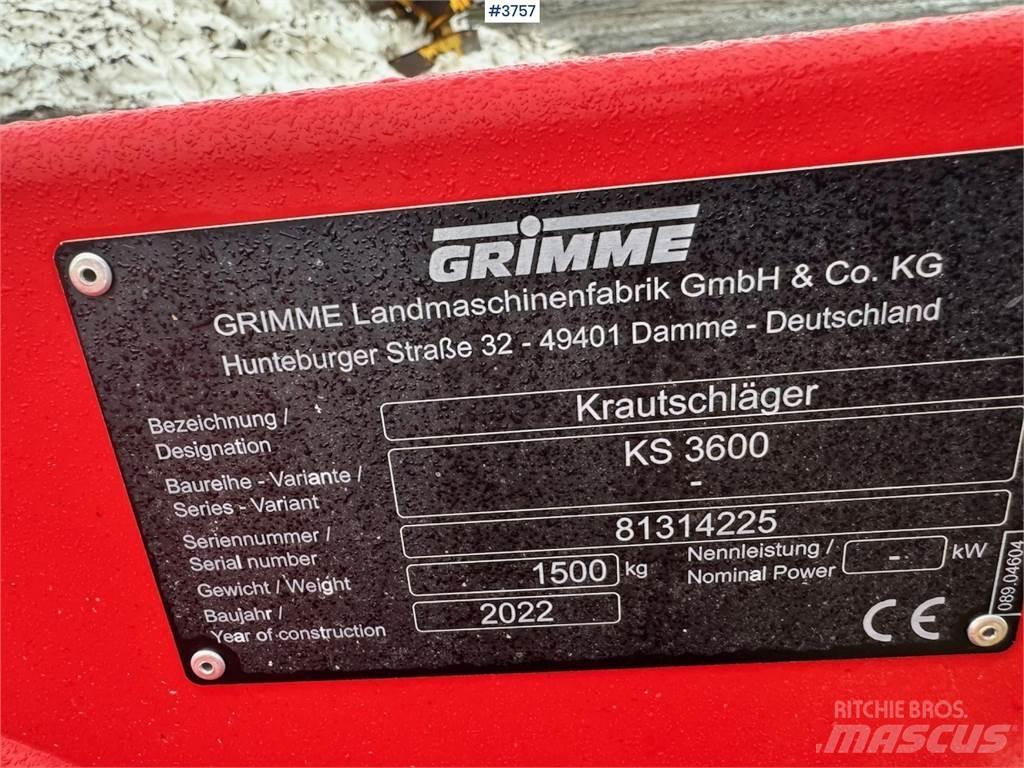 Grimme KS3600 Diger parçalar