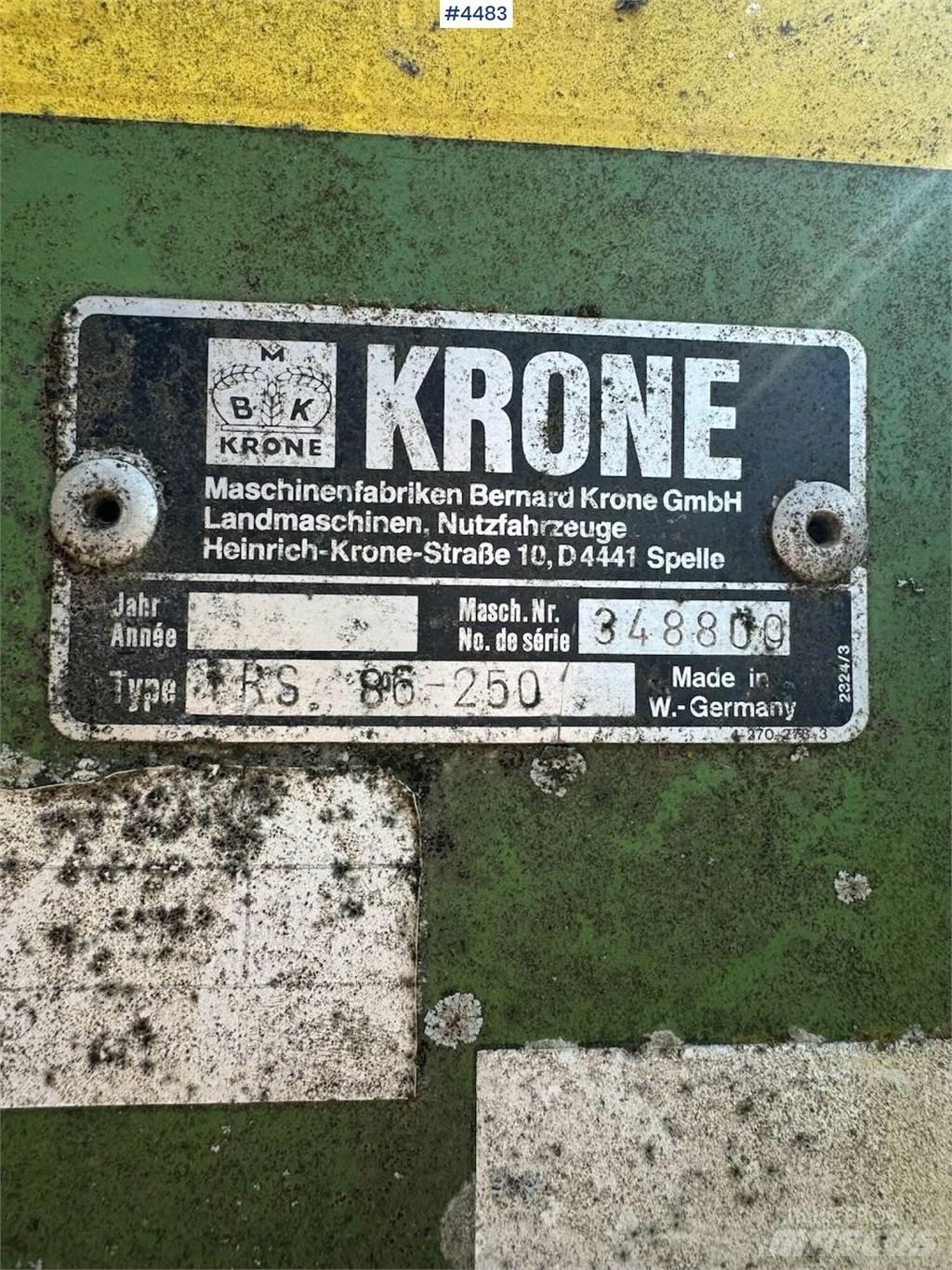Krone TRS 86 Diger toprak isleme makina ve aksesuarlari