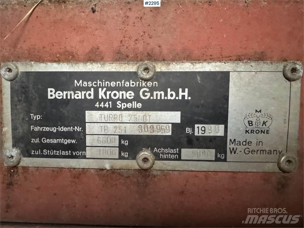 Krone Turbo 2500 Diger hasat ve söküm makinaları