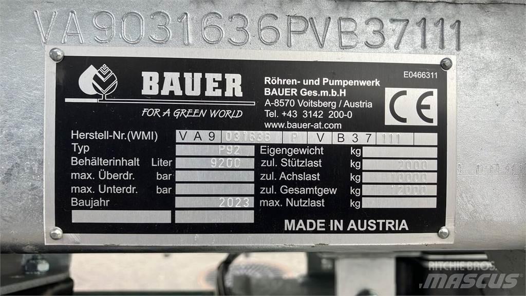 Bauer P 92 Sivi gübre ve ilaç tankerleri