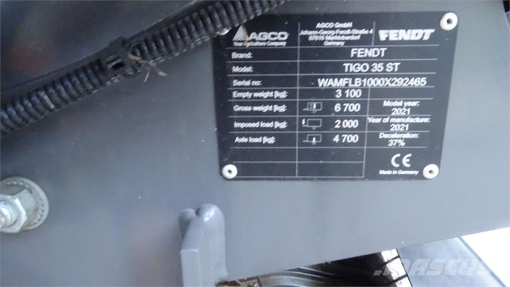 Fendt Tigo Kendi yükler römorklar