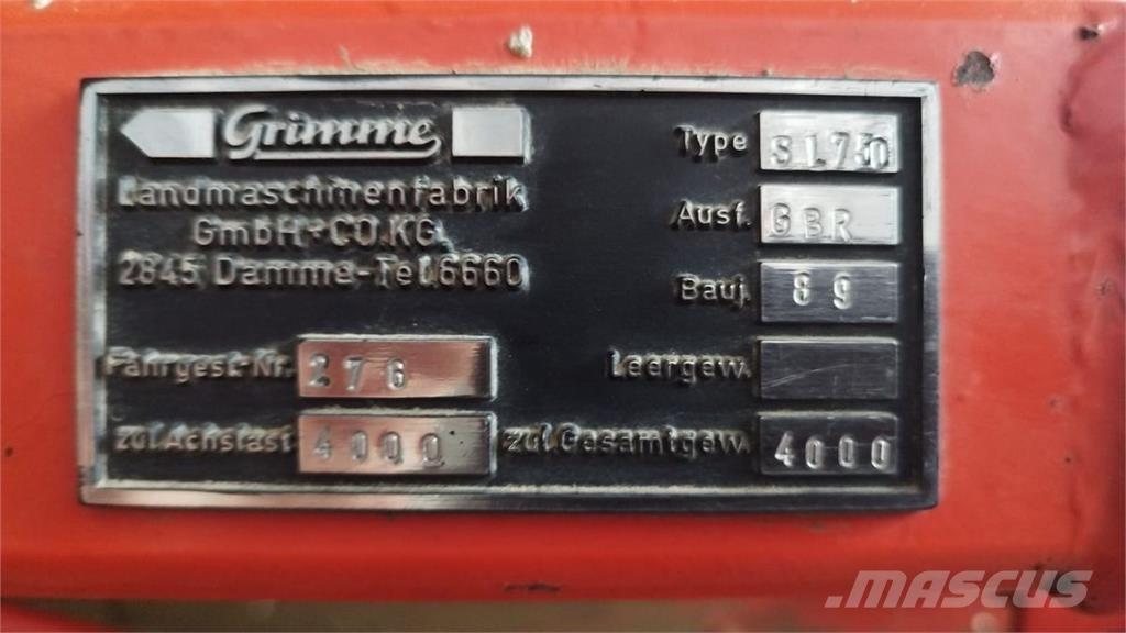 Grimme SL 750 Diger tarim makinalari