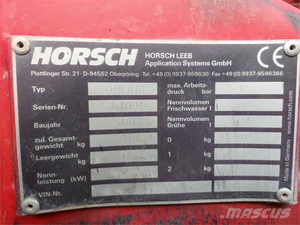 Horsch Leeb 8GS Çekilir pülverizatörler