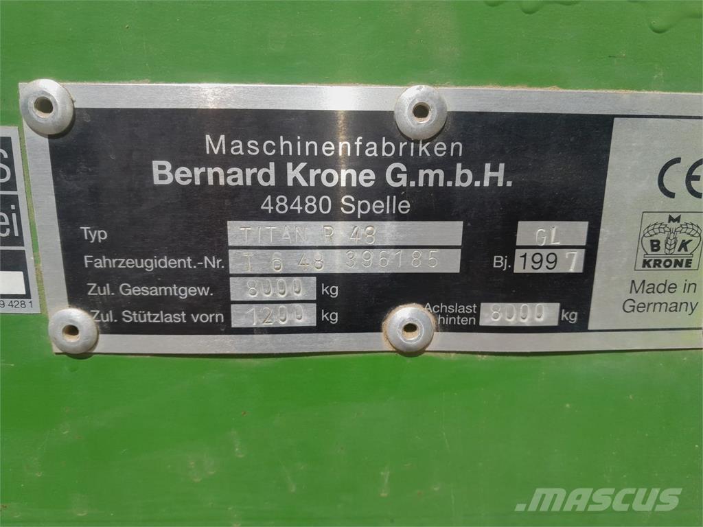 Krone Titan R48 Kendi yükler römorklar