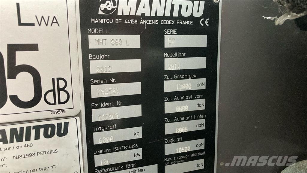 Manitou MHT860L Teleskopik yükleyiciler