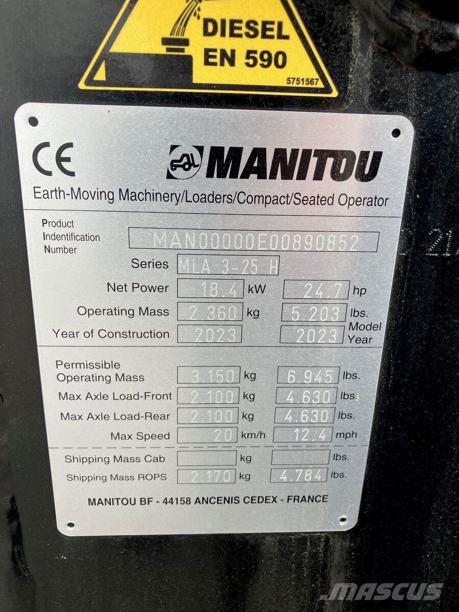 Manitou MLA 3-25 Ön yükleyici ve kazicilar