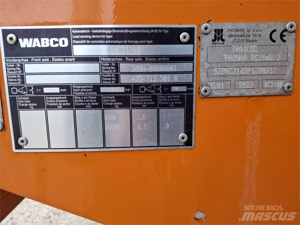 Pronar RC 2100 - 2 Diger römorklar