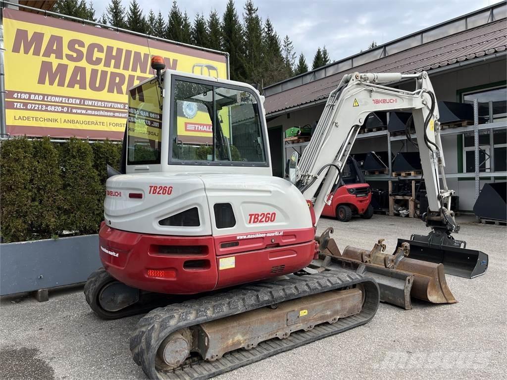 Takeuchi TB 260 Mini ekskavatörler, 7 tona dek