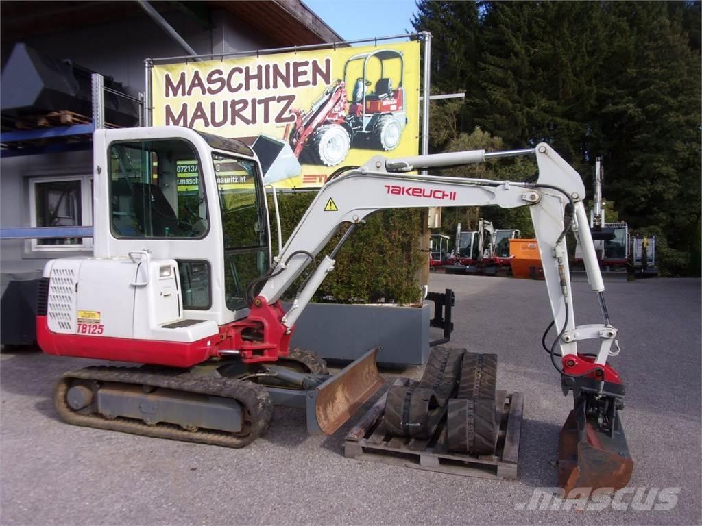 Takeuchi TB125 Mini ekskavatörler, 7 tona dek