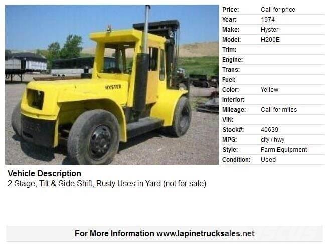 Hyster H200E Diger