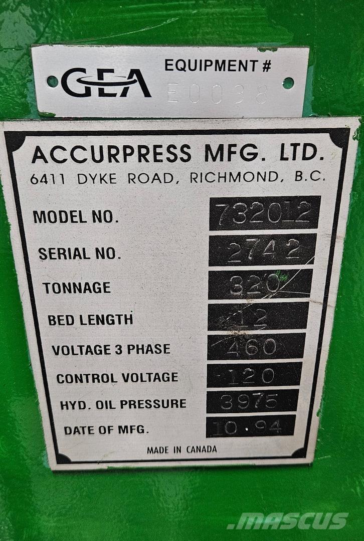  ACCURPRESS 732012 Diger